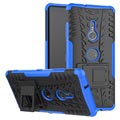 Custodia Ibrida Antiscivolo per Sony Xperia XZ3 - Blu / Nera