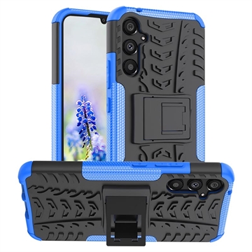 Custodia Ibrida Antiscivolo con Supporto per Samsung Galaxy A34 5G - Blu