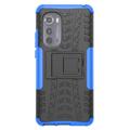 Custodia Ibrida Antiscivolo per Motorola Edge (2022) con Supporto - Blu / Nero
