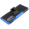 Custodia Ibrida Antiscivolo per Motorola Edge (2022) con Supporto - Blu / Nero