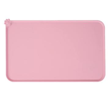 Tappetino antiscivolo in silicone per animali domestici - 47x30cm - Rosa