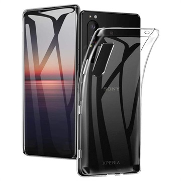 Custodia Per Sony Xperia 5 II 5G – TPU Morbido Con Effetto Sfumato Rosa/Verde, Antigraffio, Supporta Ricarica Wireless