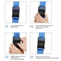 Cinghia a croce antifurto per valigie con lucchetto a combinazione - Blu