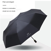 Ombrello pieghevole compatto anti-UV per sole e pioggia - Nero