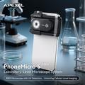 Apexel APL-MS300 Microscopio per smartphone 300X con luce LED - Nero