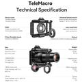Apexel APL-TM6 Teleobiettivo e Macro 2 in 1 per smartphone - Nero