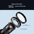 Apexel APL-TM6 Teleobiettivo e Macro 2 in 1 per smartphone - Nero