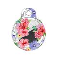 Custodia per Apple AirTag 1/2 con motivo IMD e fibbia in metallo - Fiori di ibisco