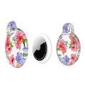 Custodia per Apple AirTag 1/2 con motivo IMD e fibbia in metallo - Fiori di ibisco