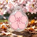 Custodia per Apple AirTag 1/2 con motivo IMD e fibbia in metallo - Fiore singolo