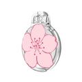 Custodia per Apple AirTag 1/2 con motivo IMD e fibbia in metallo - Fiore singolo