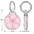 Custodia per Apple AirTag 1/2 con motivo IMD e fibbia in metallo - Fiore singolo