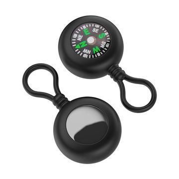 Custodia in silicone Apple AirTag 1/2 con bussola - Nero