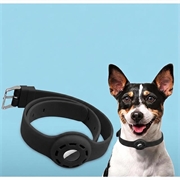 Collare in silicone per cani e gatti Apple AirTag 1/2 - Nero