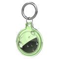 Custodia in silicone trasparente impermeabile per Apple AirTag 1/2 con portachiavi - Verde