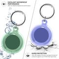 Custodia in silicone trasparente impermeabile per Apple AirTag 1/2 con portachiavi