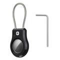 Custodia Apple AirTag/AirTag 2 con cinturino in acciaio inossidabile - Nera