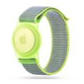 Braccialetto Apple AirTag Tech-Protect in nylon per bambini - Lime