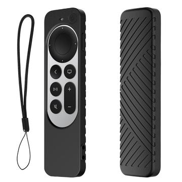 Apple TV 4K Siri Remote (terza generazione) Custodia protettiva in silicone con cordino - Nera