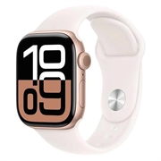 Apple Watch 10 GPS MWWH3QN/A - Fascia sportiva in alluminio, Light Blush, S/M, 42mm