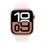 Apple Watch 10 GPS MWWH3QN/A - Fascia sportiva in alluminio, Light Blush, S/M, 42mm
