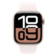 Apple Watch 10 GPS MWWH3QN/A - Fascia sportiva in alluminio, Light Blush, S/M, 42mm - Rosa Oro