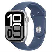 Apple Watch 10 GPS MWWL3QN/A - Alluminio, banda sportiva in denim, S/M, 46mm