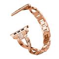 Cinturino da orologio da donna in acciaio con diamanti per Apple Watch (38/40/SE/41/42 mm) - Oro rosa