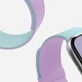Apple Watch (38/40/SE/41/42mm) Cinturino MOFT Snap Duo - Peonia blu navy / Acquamarina