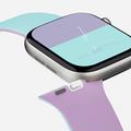 Apple Watch (38/40/SE/41/42mm) Cinturino MOFT Snap Duo - Peonia blu navy / Acquamarina