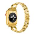 Cinturino da orologio da donna in acciaio con diamanti per Apple Watch (42/44/SE/45/46/49mm) - Oro