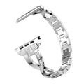 Cinturino da donna in acciaio con diamanti per Apple Watch (42/44/SE/45/46/49mm) - Argento