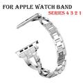 Cinturino da donna in acciaio con diamanti per Apple Watch (42/44/SE/45/46/49mm) - Argento