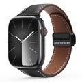 Apple Watch (42/44/SE/45/46/49mm) Cinturino in vera pelle Dux Ducis YA con fibbia a T - Nero