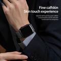 Apple Watch (42/44/SE/45/46/49mm) Cinturino in vera pelle Dux Ducis YA con fibbia a T - Nero