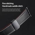Apple Watch (42/44/SE/45/46/49mm) Cinturino in vera pelle Dux Ducis YA con fibbia a T - Nero