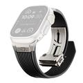 Cinturino in silicone con linea verticale e connettore in titanio per Apple Watch (42/44/SE/45/46/49mm)
