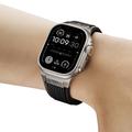 Cinturino in silicone con linea verticale e connettore in titanio per Apple Watch (42/44/SE/45/46/49mm)