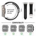 Cinturino in silicone con linea verticale e connettore in titanio per Apple Watch (42/44/SE/45/46/49mm)