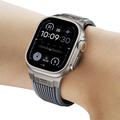 Cinturino in silicone con linea verticale per Apple Watch (42/44/SE/45/46/49mm) con connettore in titanio - Grigio