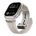 Cinturino in silicone con linea verticale e connettore in titanio per Apple Watch (42/44/SE/45/46/49mm) - Luce stellare