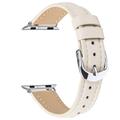 Cinturino sottile in pelle per Apple Watch Serie 11/10/9/8/SE 3/SE (2022)/7/SE/6/5/4/3/2/1 - 42mm/41mm/40mm/38mm - Beige