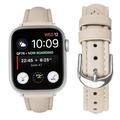 Cinturino sottile in pelle per Apple Watch Serie 11/10/9/8/SE 3/SE (2022)/7/SE/6/5/4/3/2/1 - 42mm/41mm/40mm/38mm - Beige