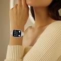 Cinturino sottile in pelle per Apple Watch Serie 11/10/9/8/SE 3/SE (2022)/7/SE/6/5/4/3/2/1 - 42mm/41mm/40mm/38mm - Beige