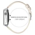 Cinturino sottile in pelle per Apple Watch Serie 11/10/9/8/SE 3/SE (2022)/7/SE/6/5/4/3/2/1 - 42mm/41mm/40mm/38mm - Beige