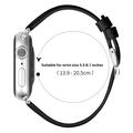 Cinturino sottile in pelle per Apple Watch Serie 11/10/9/8/SE 3/SE (2022)/7/SE/6/5/4/3/2/1 - 42mm/41mm/40mm/38mm - Nero