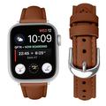Cinturino sottile in pelle per Apple Watch Serie 11/10/9/8/SE 3/SE (2022)/7/SE/6/5/4/3/2/1 - 42mm/41mm/40mm/38mm - Marrone