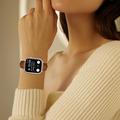 Cinturino sottile in pelle per Apple Watch Serie 11/10/9/8/SE 3/SE (2022)/7/SE/6/5/4/3/2/1 - 42mm/41mm/40mm/38mm - Marrone