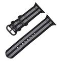 Cinturino in nylon per Apple Watch Series Ultra 2/Ultra/10/9/8/SE (2022)/7/SE/6/5/4/3/2/1 - 49mm/46mm/45mm/44mm/42mm - Nero / Grigio
