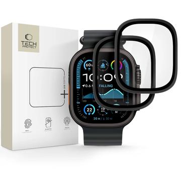 Protezione dello schermo in vetro temperato Apple Watch Ultra/Ultra 2/Ultra 3 Tech-Protect Glass Ring - 9H, 2 pz. - Bordo nero